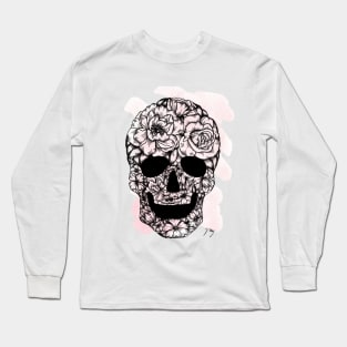 Floral Skull Long Sleeve T-Shirt